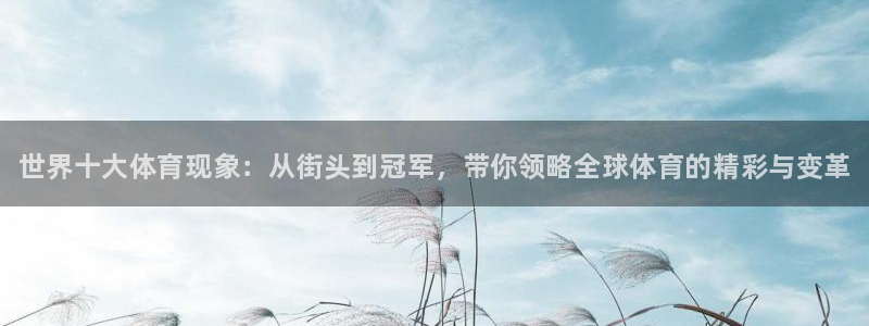 尊龙官网下载平台是正规平台吗知乎：世界十大体育现象：
